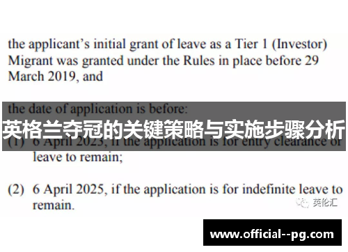 英格兰夺冠的关键策略与实施步骤分析